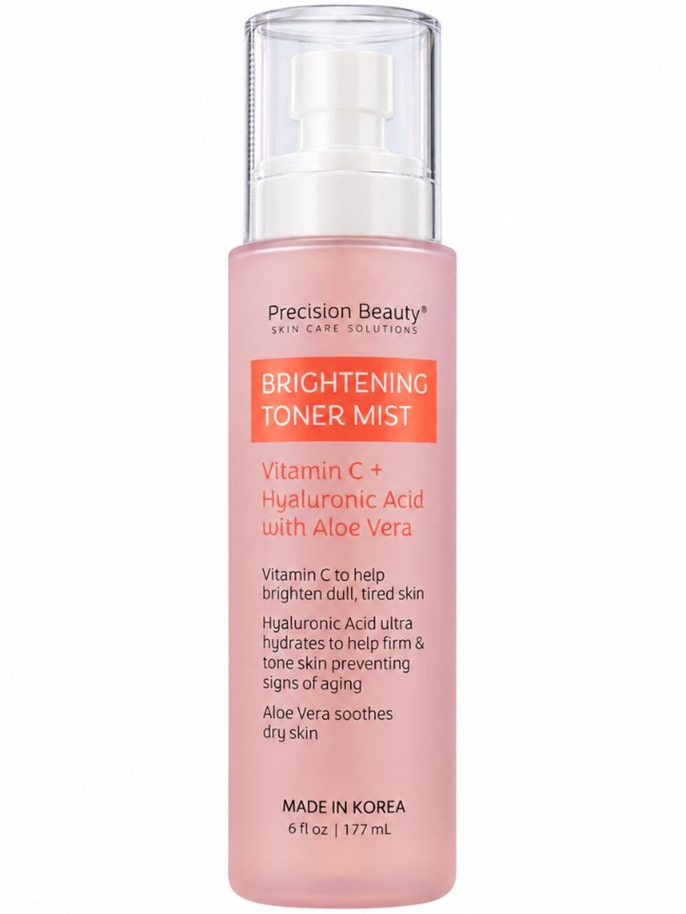 Precision Beauty Vitamin C + Hyaluronic Acid Toner Mist with Aloe Vera, 6 fl oz